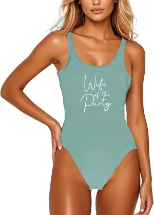 One Piece Swimsuits Women Bathing Suit V Neck Letter Beach Swimwear Tummy Control Cross Backless Summer Swimming Suits