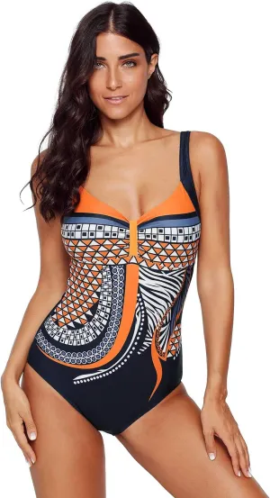 One Piece Swimsuits Women Bathing Suit V Neck Swimwear Tummy Control Monokini Sexy Cross Backless Swimming Suits