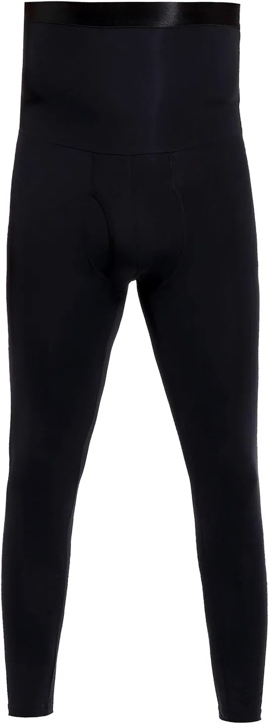 Ouruikia Men's Thermal Compression Pants Baselayer Tights High Waist Thermal Leggings Bottoms with Fly