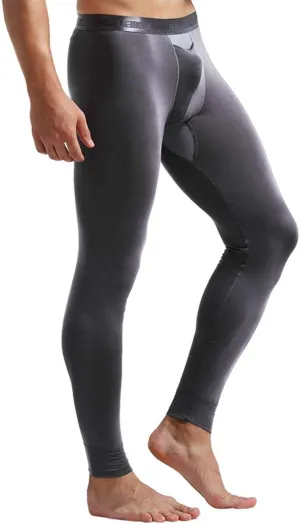 Ouruikia Men's Thermal Underwear Pants Modal Thermal Bottoms Long Johns Pants Underwear with Separate Pouch