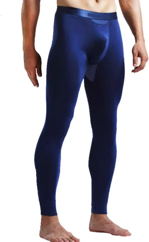 Ouruikia Men's Thermal Underwear Pants Modal Thermal Bottoms Long Johns Pants Underwear with Separate Pouch
