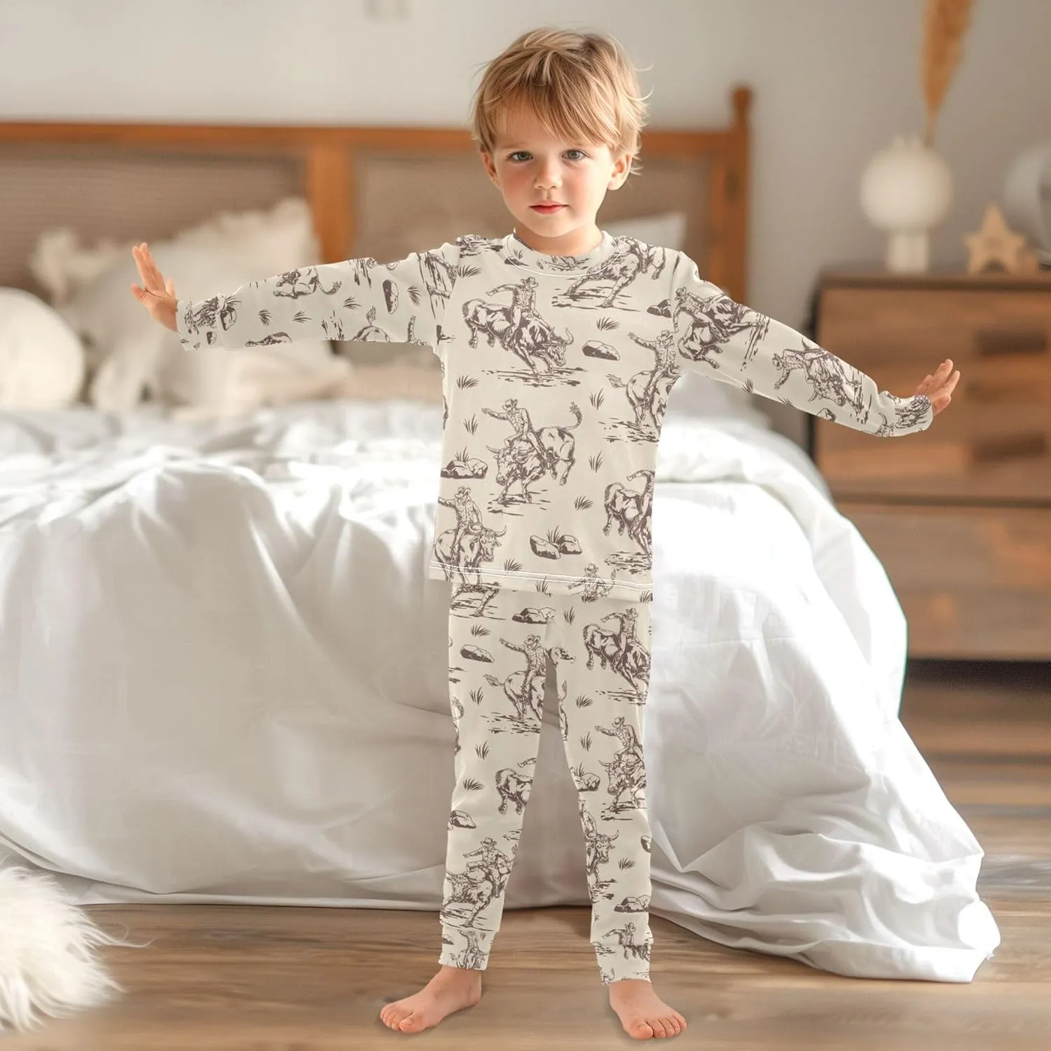 Pajama Sets Long Sleeve Top with Pants Cotton Soft Sleepwear 2 Piece Pjs Set