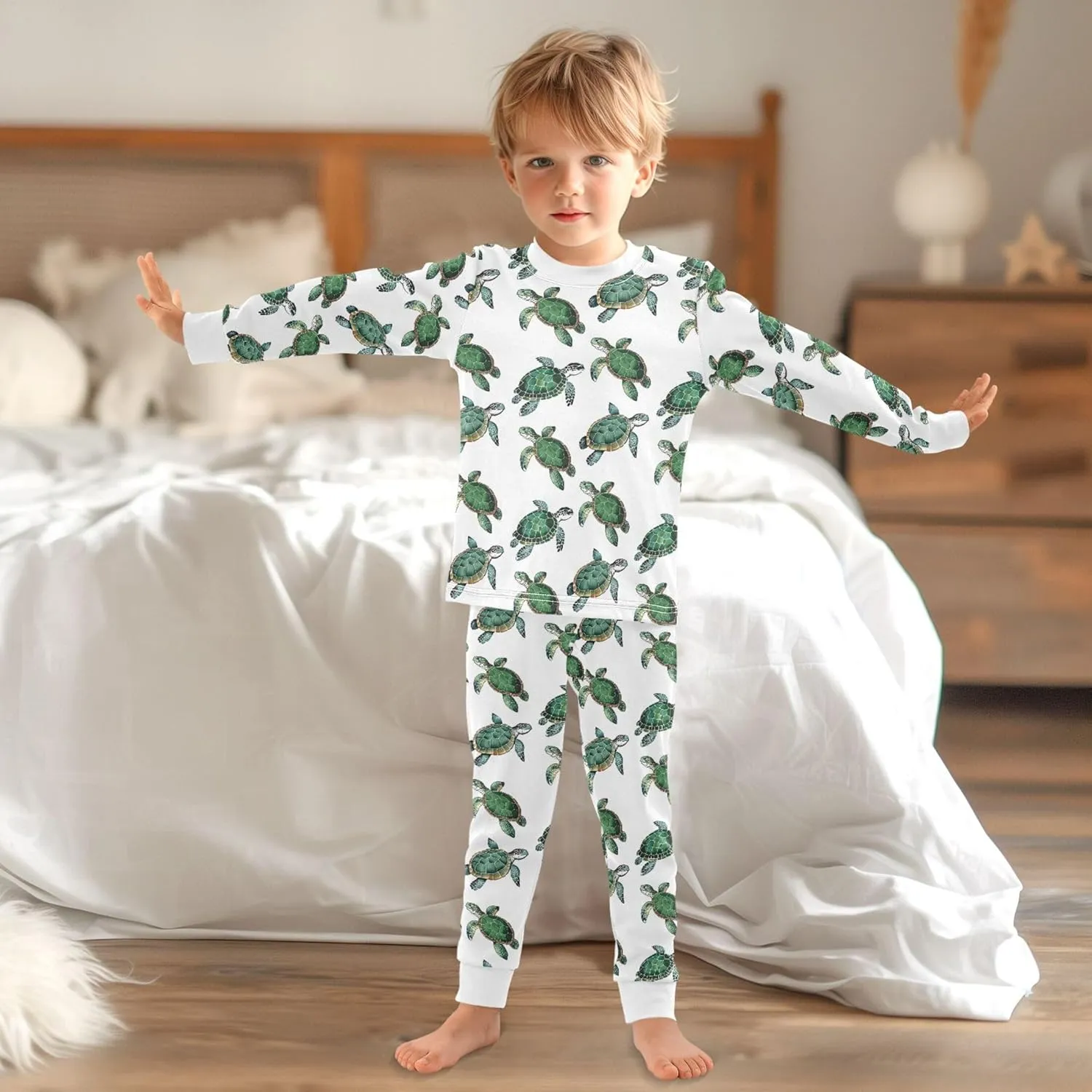 Pajama Sets Long Sleeve Top with Pants Cotton Soft Sleepwear 2 Piece Pjs Set