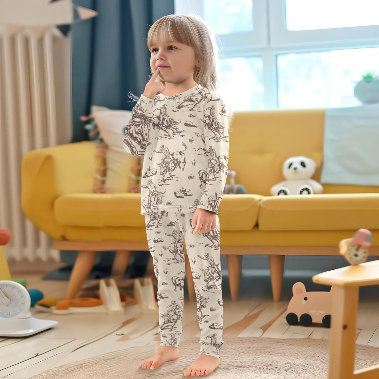 Pajama Sets Long Sleeve Top with Pants Cotton Soft Sleepwear 2 Piece Pjs Set