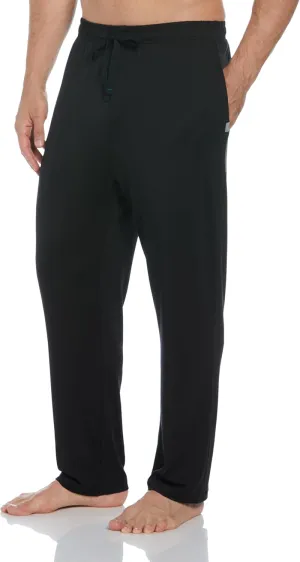 Perry Ellis mens 28.5” Deluxe D-string Pant With Pockets, Stretch, Loose Fit, Soft Drawstring Sleep Pants