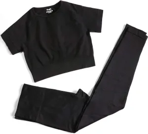 PINKSAVIOR Workout Sets for Women Two Piece Outfits Seamless High Waist Leggings Yoga Crop Tops Athletic Sports Gym Sets