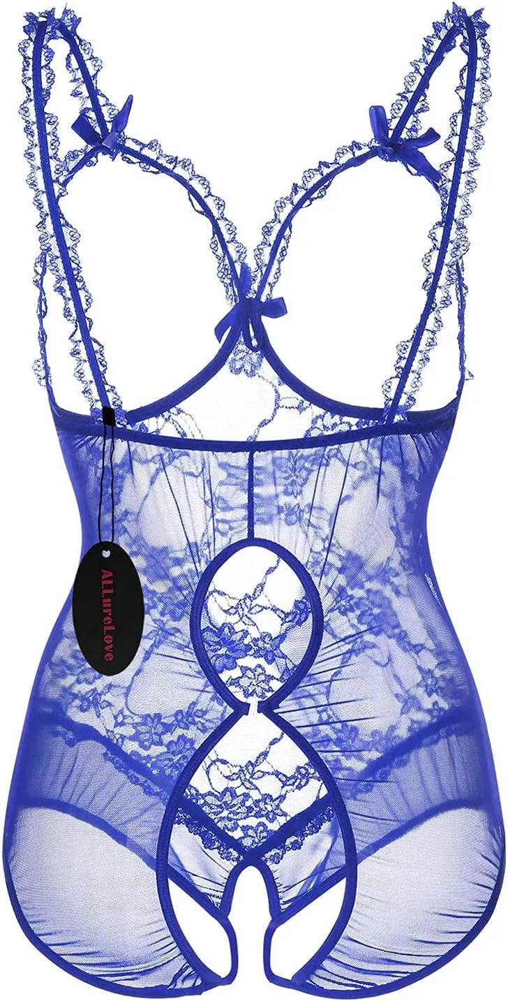 Plus Size Lingerie for Women Sexy One-Piece Teddy Valentine's Day Lingerie Bodysuit