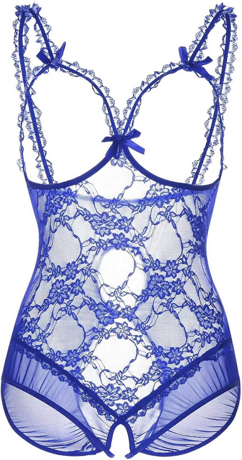 Plus Size Lingerie for Women Sexy One-Piece Teddy Valentine's Day Lingerie Bodysuit