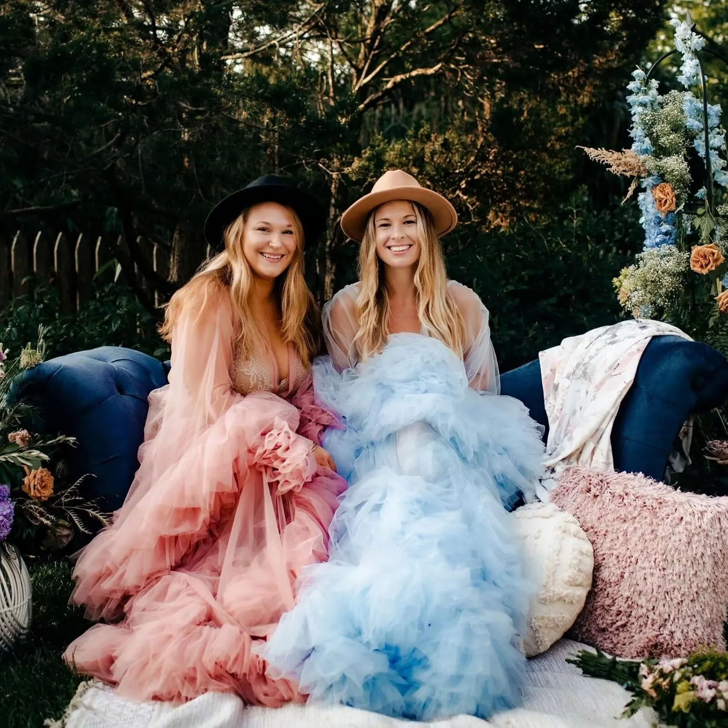 Puffy Tulle Robe Maternity Dress for Photoshoot Sheer Long Lingerie Baby Shower Pregancy Photography Dressing Women