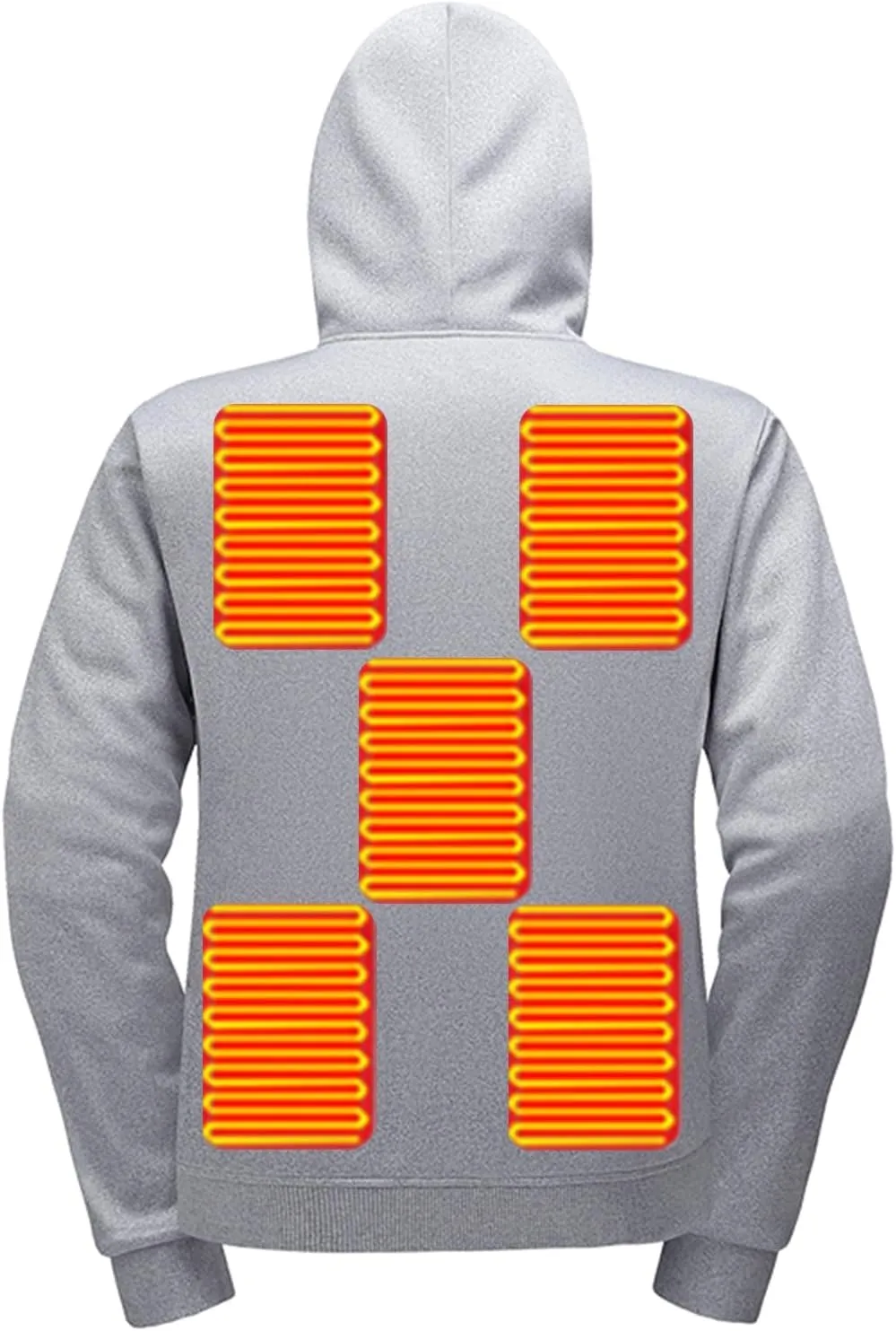 Pullover Heated Hoodies for Unisex Heated Lightweight Jacket Hooded USB Electric Sweatshirt for Women Men