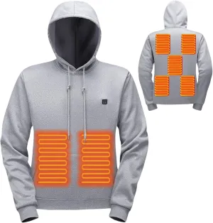 Pullover Heated Hoodies for Unisex Heated Lightweight Jacket Hooded USB Electric Sweatshirt for Women Men
