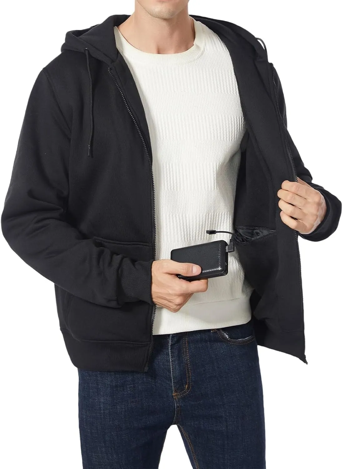 Pullover Heated Hoodies for Unisex Heated Lightweight Jacket Hooded USB Electric Sweatshirt for Women Men