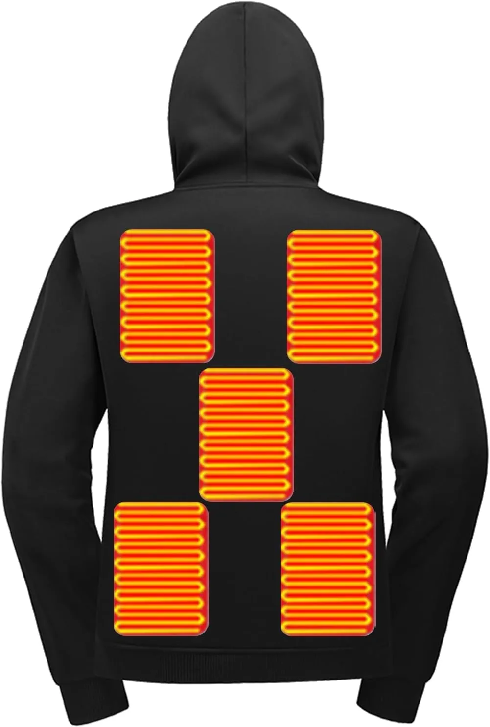 Pullover Heated Hoodies for Unisex Heated Lightweight Jacket Hooded USB Electric Sweatshirt for Women Men