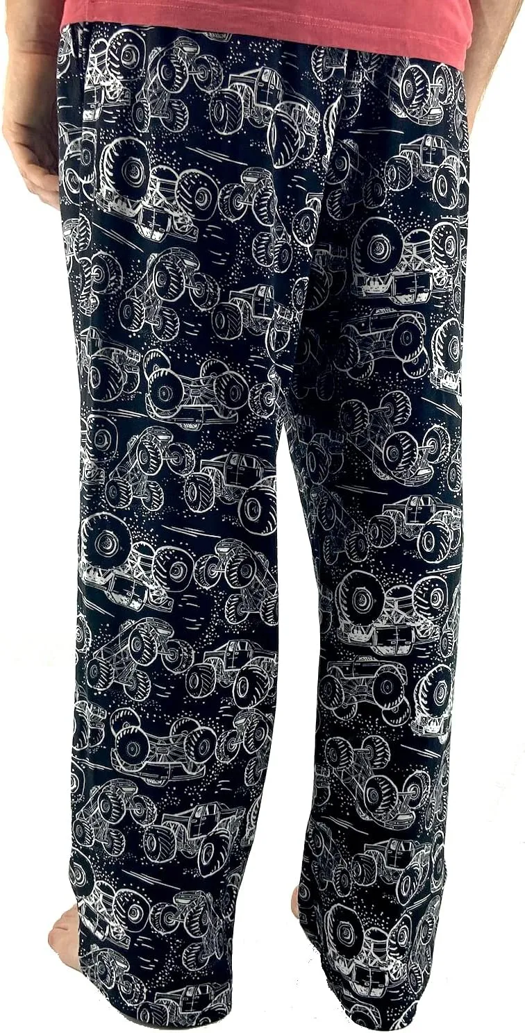 ROCK ATOLL Men's Colorful Patterned Soft Jersey Knit Pajama Lounge Pant Bottoms