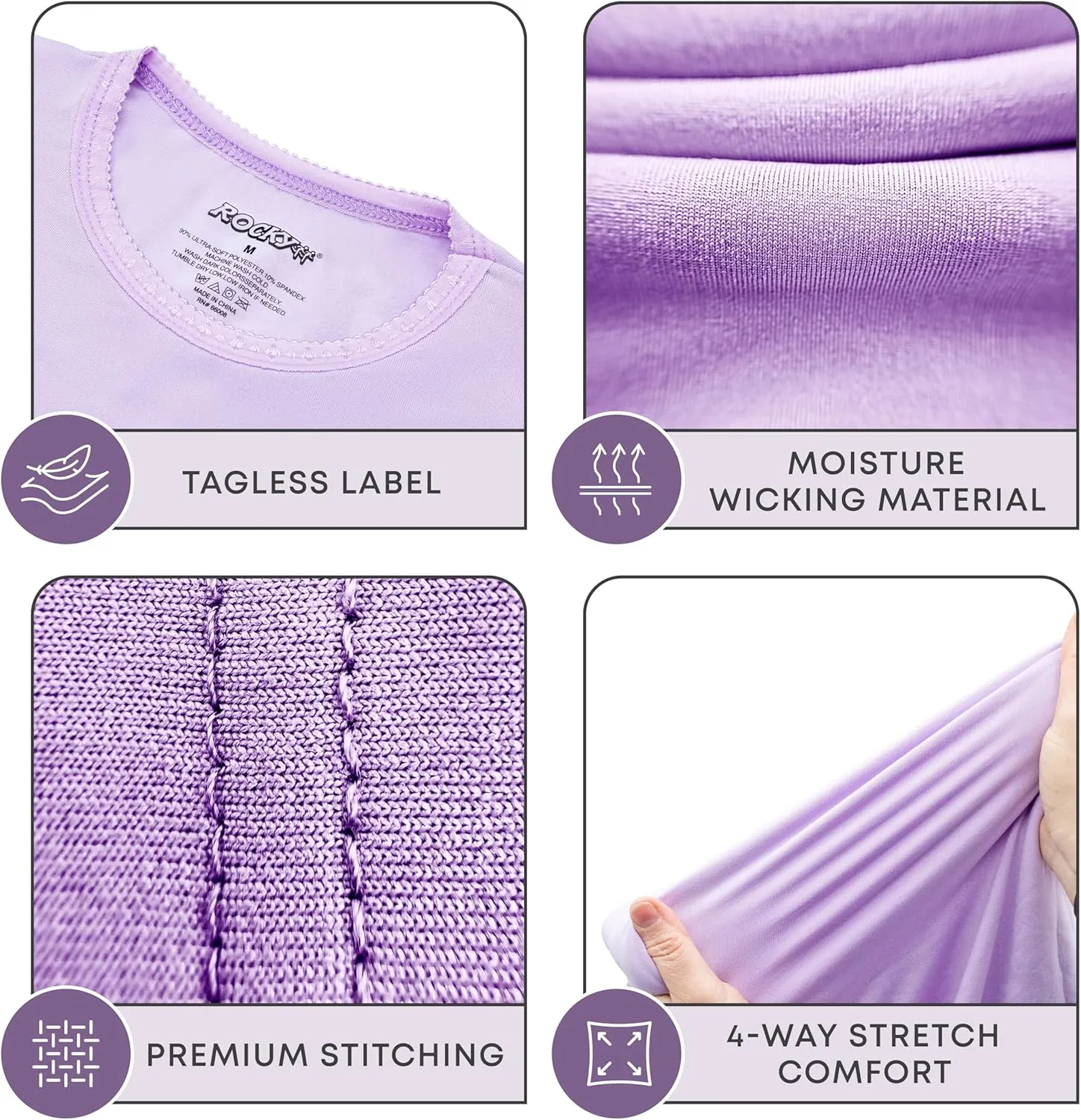 Rocky Thermal Underwear for Kids, Girls Thermals Top and Bottom Set, Long Johns Underwear, Base Layer for Cold weather/skiing