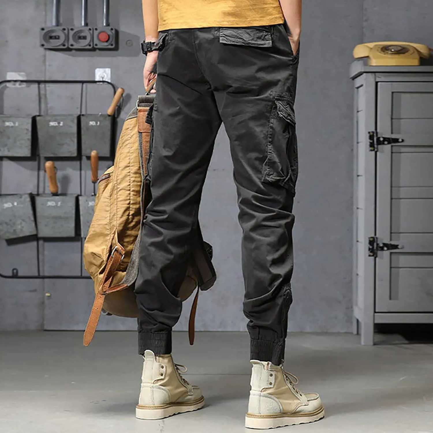 sdbrld Cargo Pants For Men Mens Casual Ripstop Tactical Pants Lightweight Outdoor Hiking Water Resistant Pants with Pockets
