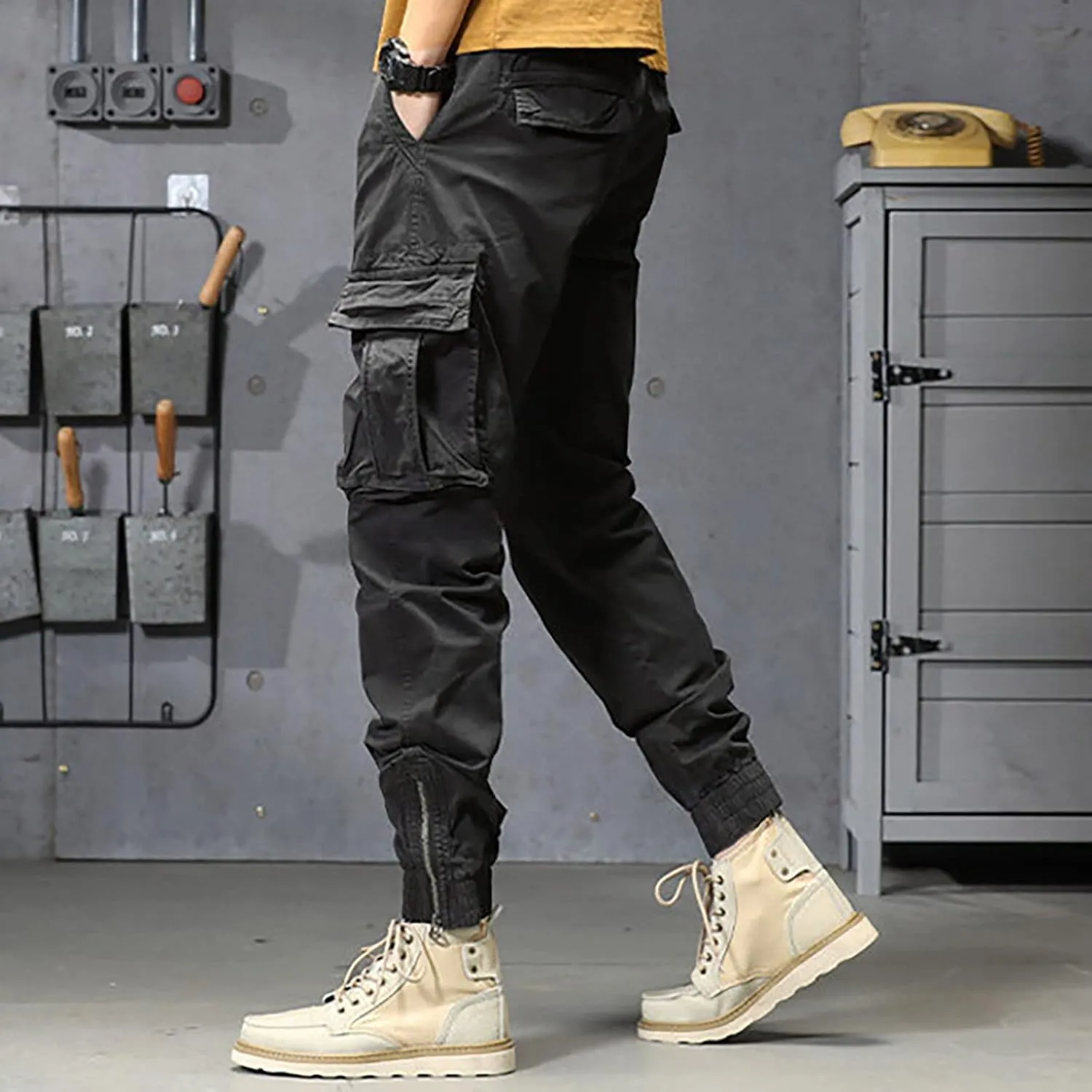 sdbrld Cargo Pants For Men Mens Casual Ripstop Tactical Pants Lightweight Outdoor Hiking Water Resistant Pants with Pockets