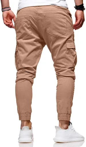 sdbrld Cargo Pants For Men Men's Fashion Outdoor Hiking Joggers Solid Drawstring Recreation Fitness Cargo Pants with Pocket