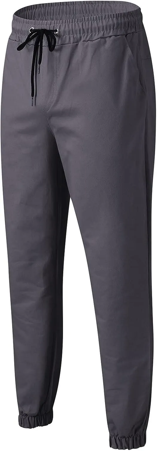 sdbrld Cargo Pants For Men Mens Outdoor Hiking Joggers Pants Solid Trendy Mid Waist Drawstring Cargo Pants with Pockets
