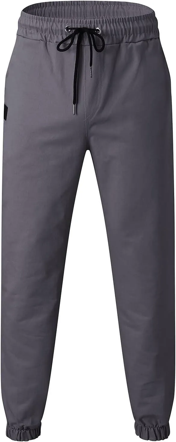 sdbrld Cargo Pants For Men Mens Outdoor Hiking Joggers Pants Solid Trendy Mid Waist Drawstring Cargo Pants with Pockets