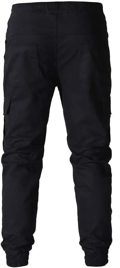 sdbrld Cargo Pants For Men Mens Trendy Outdoor Hiking Joggers Solid Drawstring Recreation Fitness Cargo Pants with Pocket