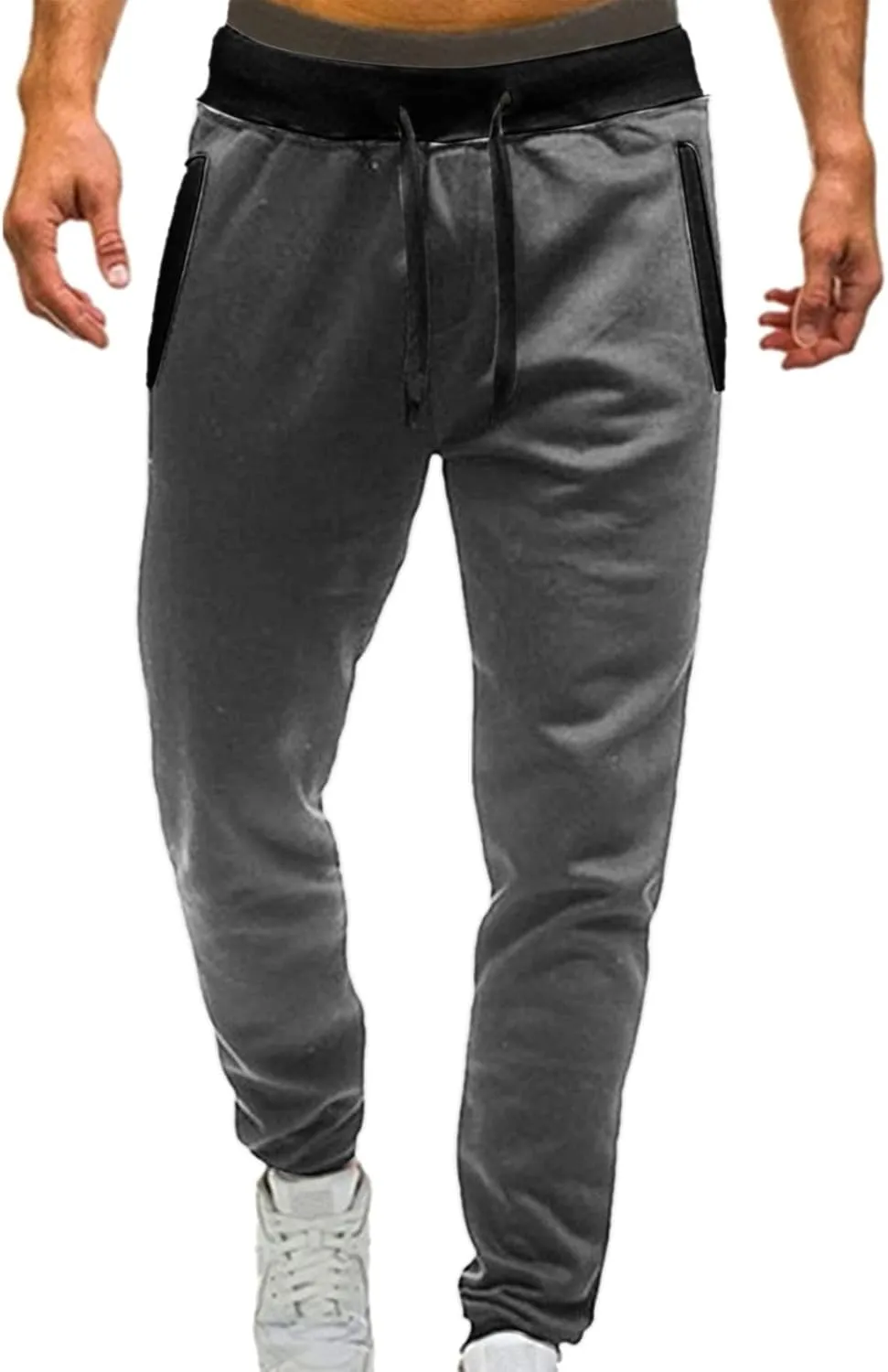 sdbrld Sweatpants For Men Mens Cotton Sport Joggers Solid Drawstring Cargo Pants Casual Hiking Running Sweatpants Trousers