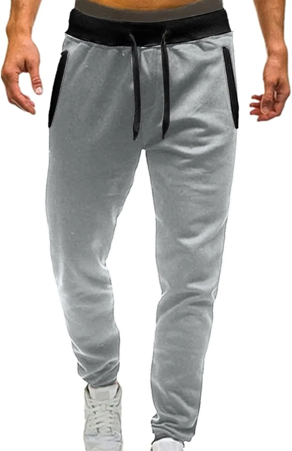 sdbrld Sweatpants For Men Men's Fashion Cotton Sport Joggers Solid Drawstring Cargo Pants Hiking Running Sweatpants Trousers
