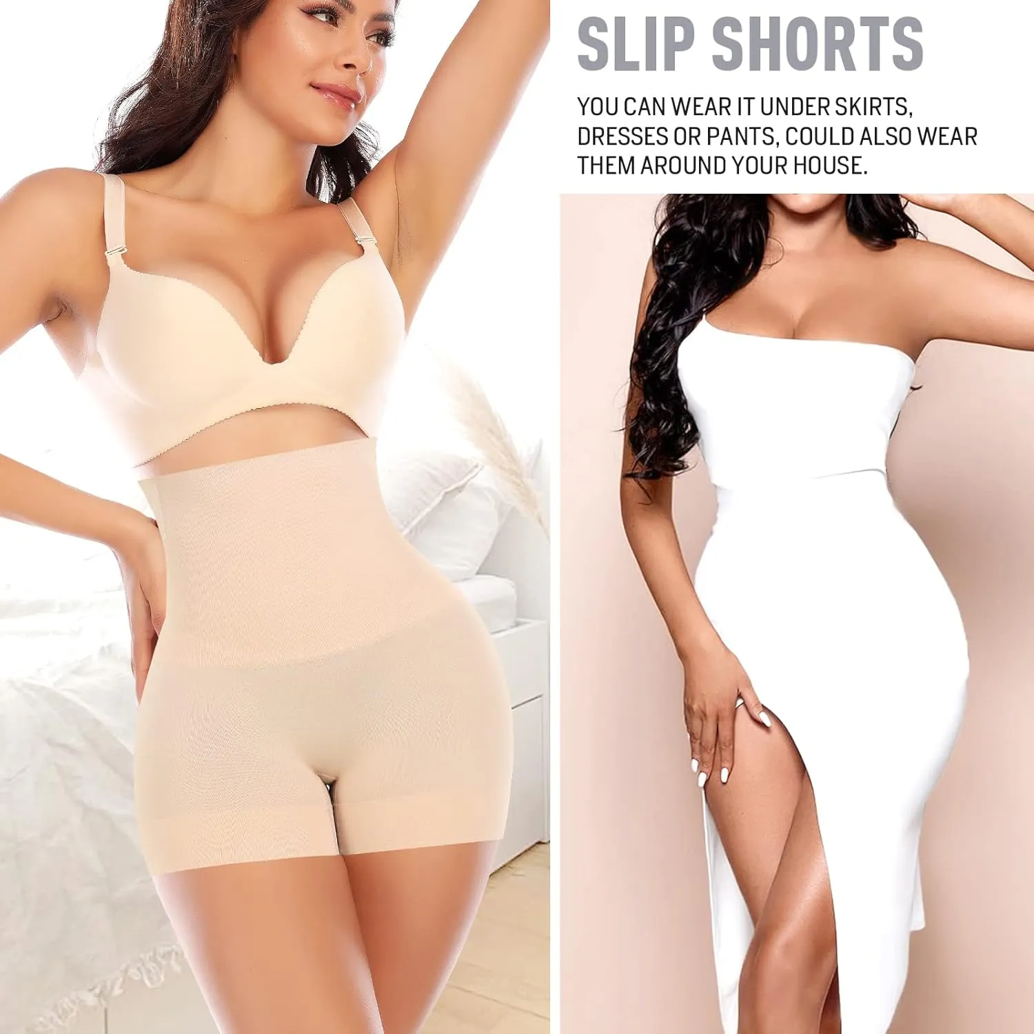 Seamless Shaping Boyshorts Panties for Women Slip Shorts Under Dress Shapewear Shorts Tummy Control Underwear
