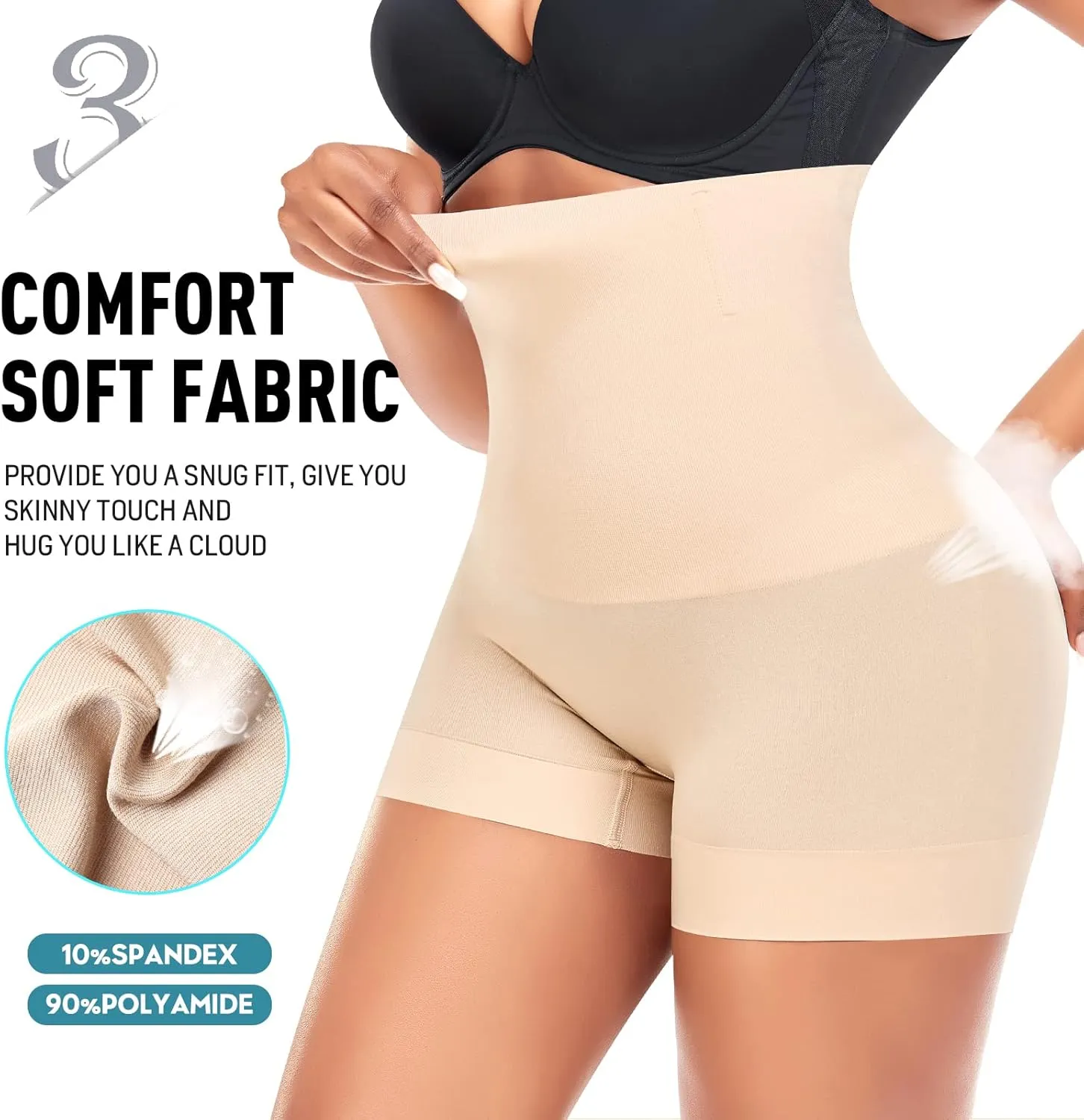Seamless Shaping Boyshorts Panties for Women Slip Shorts Under Dress Shapewear Shorts Tummy Control Underwear