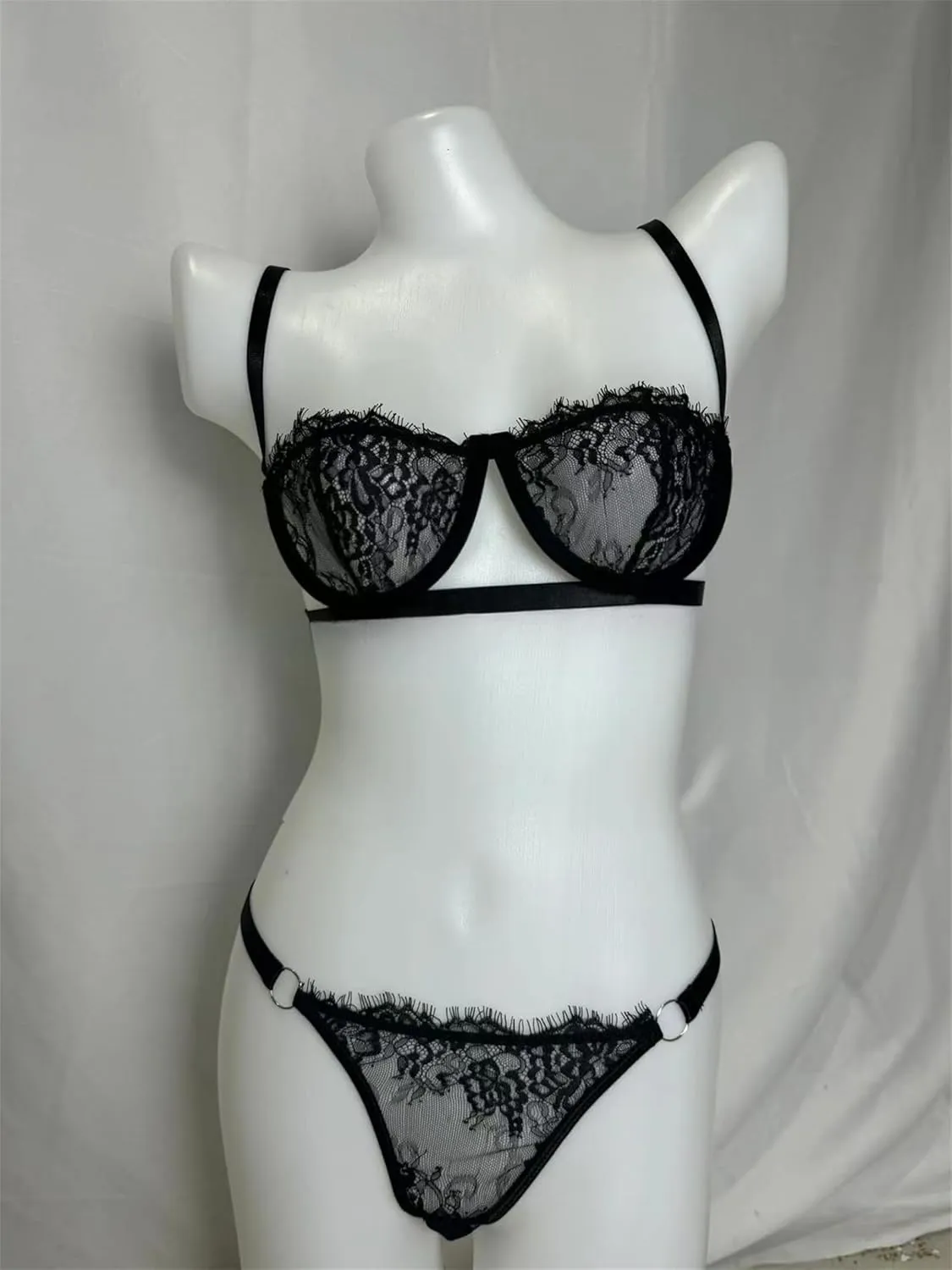 Sexy Bra And Panty Sets Floral Embroidered Flower Mesh Push Up Lace Bralette Sexy Lingerie 2 Piece