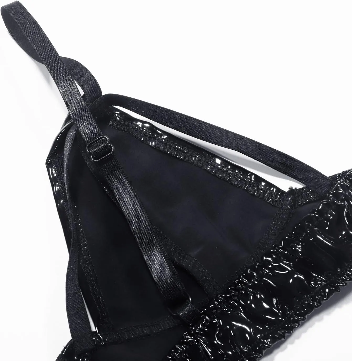 Sexy Bras for Women Plus Size Naughty Lingerie Transparent Leather Bralettes Cute Babydoll Lingerie Cut Out Underwire