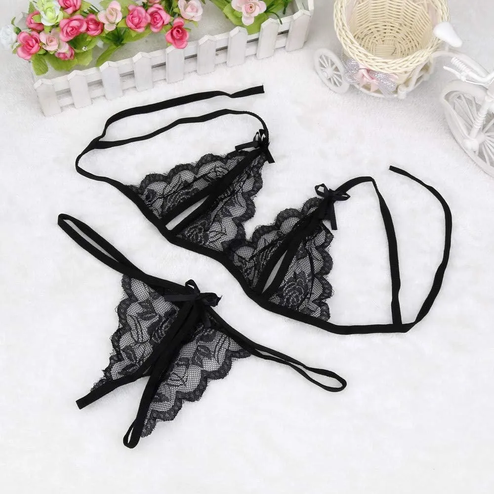 Sexy Lingerie for Women Naughty for Sex Two Piece Sexy Bra and Panty Sets See Through Sexy Boudoir Outfits Sleepwear