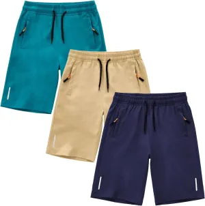 SHOOYING Boys Quick Dry Athletic Shorts Sets