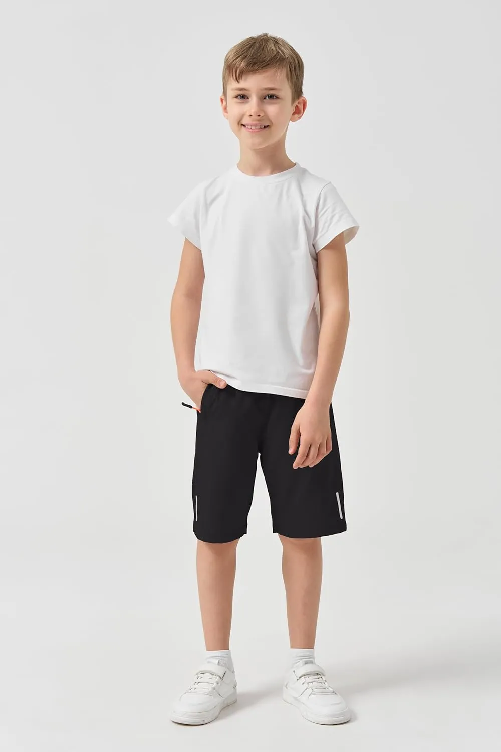 SHOOYING Boys Quick Dry Athletic Shorts Sets