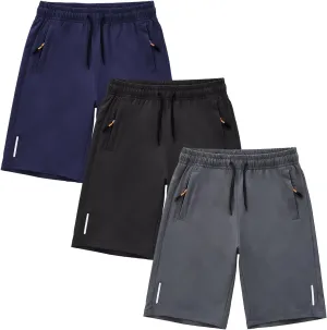 SHOOYING Boys Quick Dry Athletic Shorts Sets