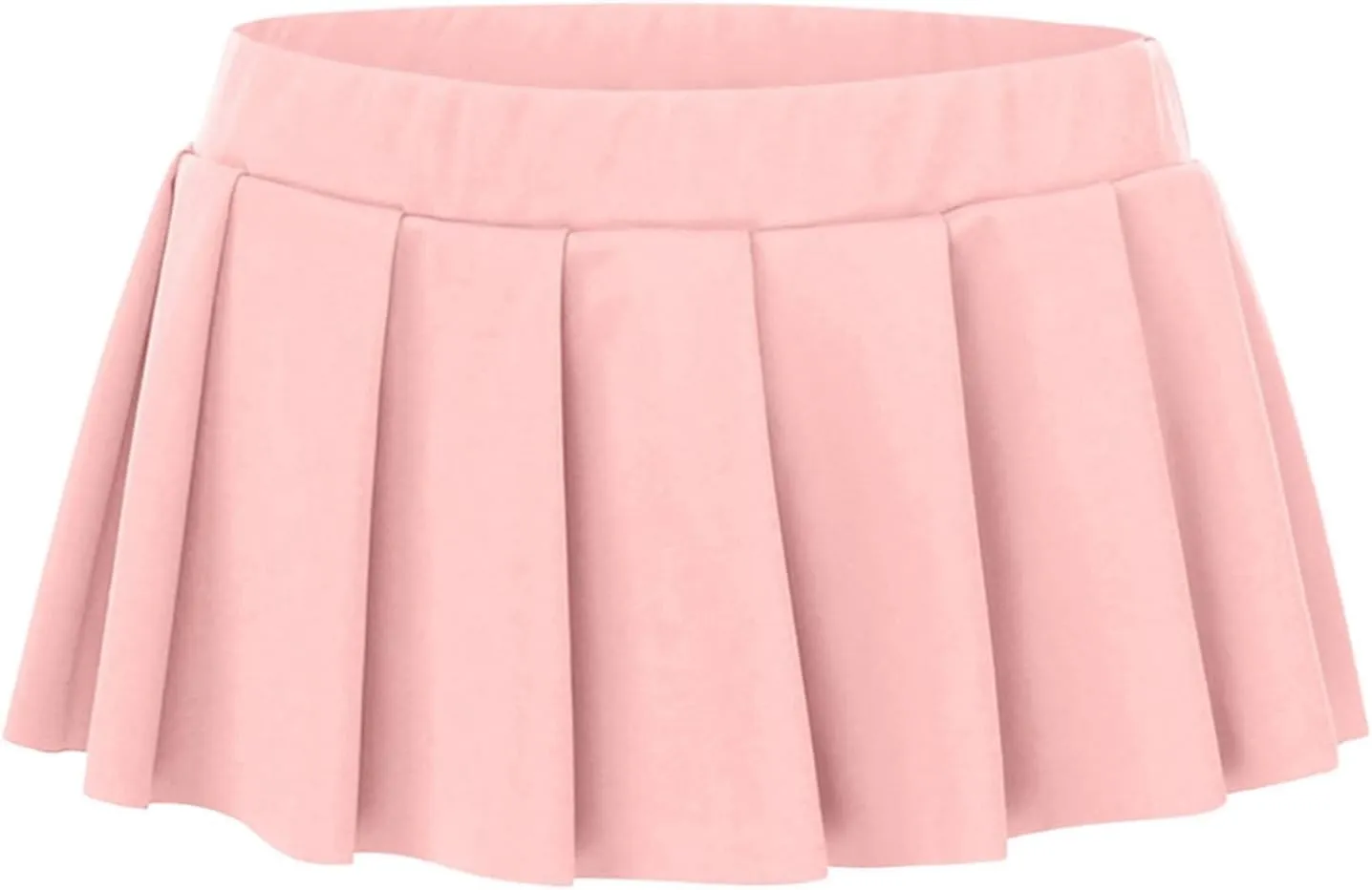 Slutty Lingerie for Women Women Pleated Mini Skirt Role Play Solid Lingerie Skirts Mesh Costume Roleplay Uniform Plaid Mini Skirt bondaged Lingerie Tummy Control Pink Medium