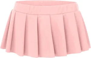 Slutty Lingerie for Women Women Pleated Mini Skirt Role Play Solid Lingerie Skirts Mesh Costume Roleplay Uniform Plaid Mini Skirt bondaged Lingerie Tummy Control Pink Medium