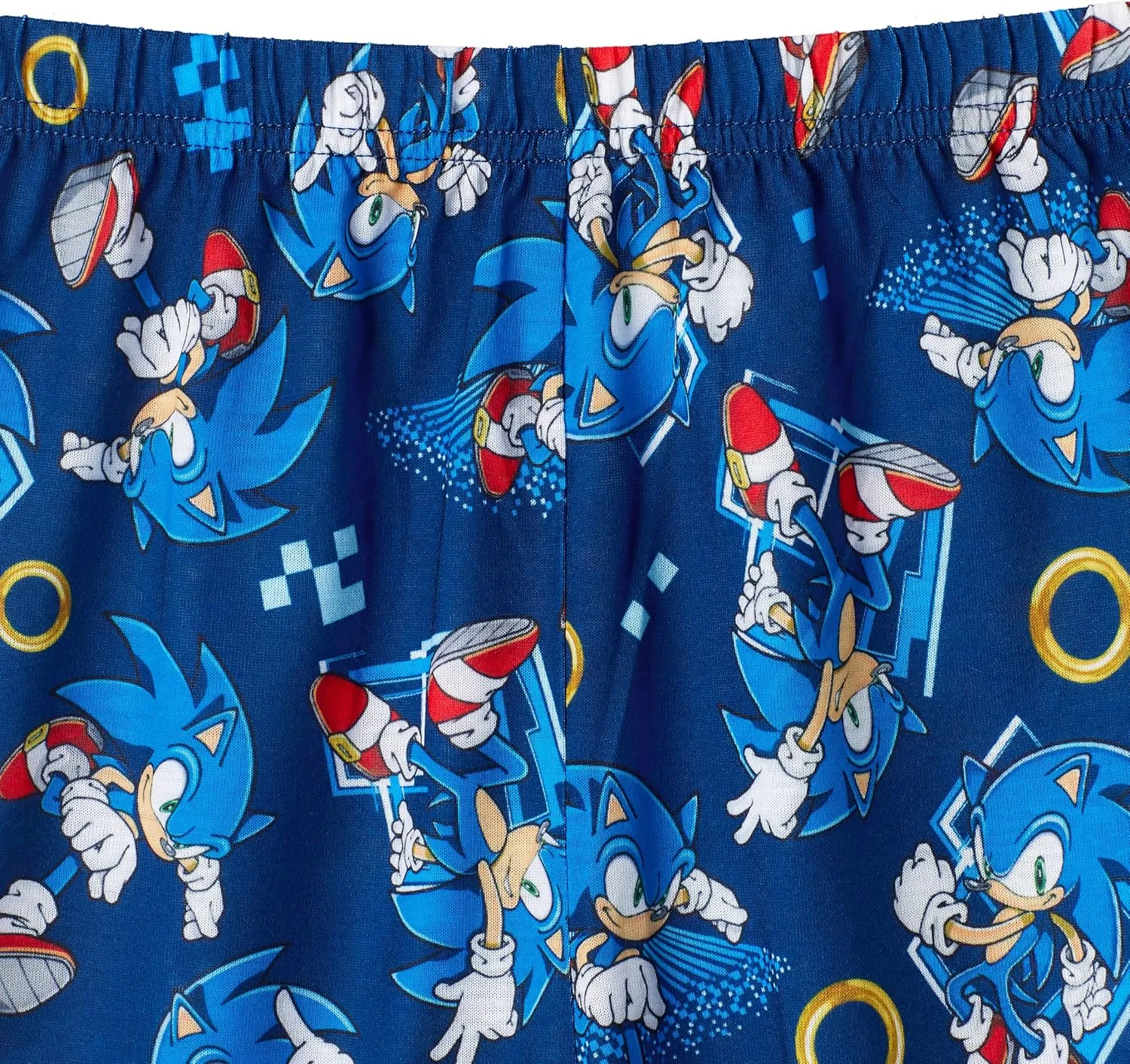 Sonic The Hedgehog Boys Pajamas for Kids 4 Piece Sleepwear Sets for Boys Pajama Bottoms and Sleep Shirts