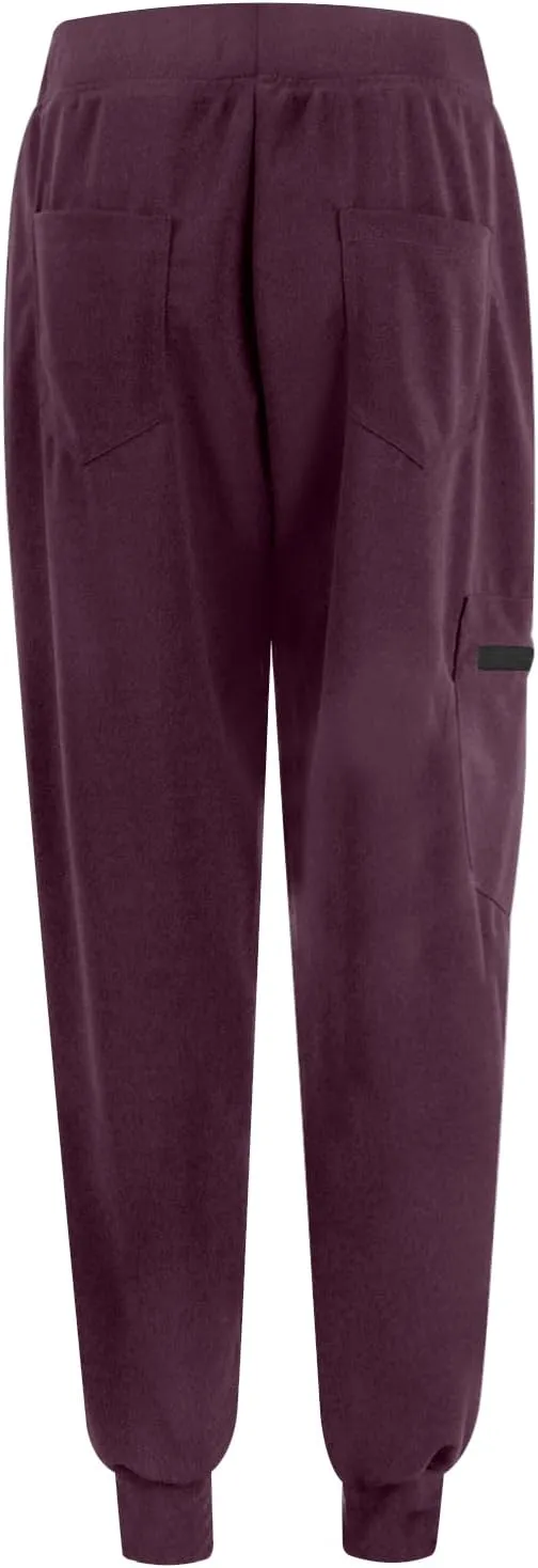 Stretch Scrubs for Women Pants High Waist Drawstring Joggers Yoga Pants Lightweight Pockets Cinch Bottom Lounge Pants
