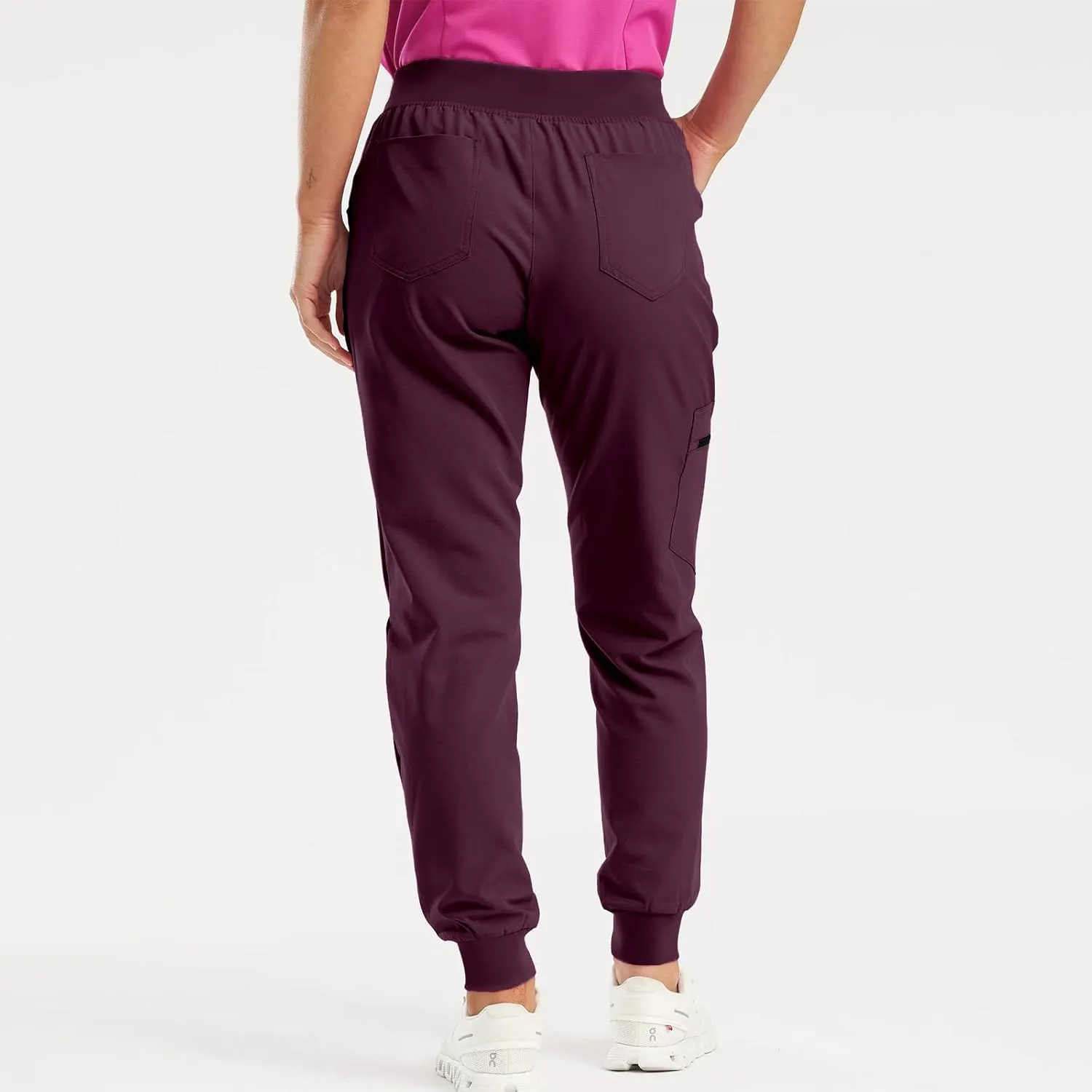 Stretch Scrubs for Women Pants High Waist Drawstring Joggers Yoga Pants Lightweight Pockets Cinch Bottom Lounge Pants