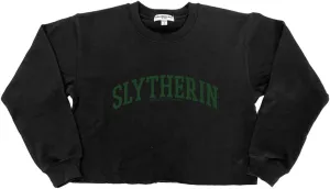 Suburban Riot Harry Potter Official Slytherin Collegiate Women's Crop Fleece Sweatshirt