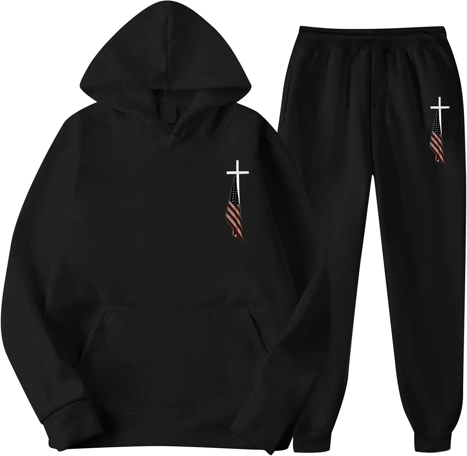 Sweat Suits for Men 2 Piece Hoodie Sweatsuit Sets Long Sleeve Hooded Sweatshirts and Sweatpants Sets Sports Suit