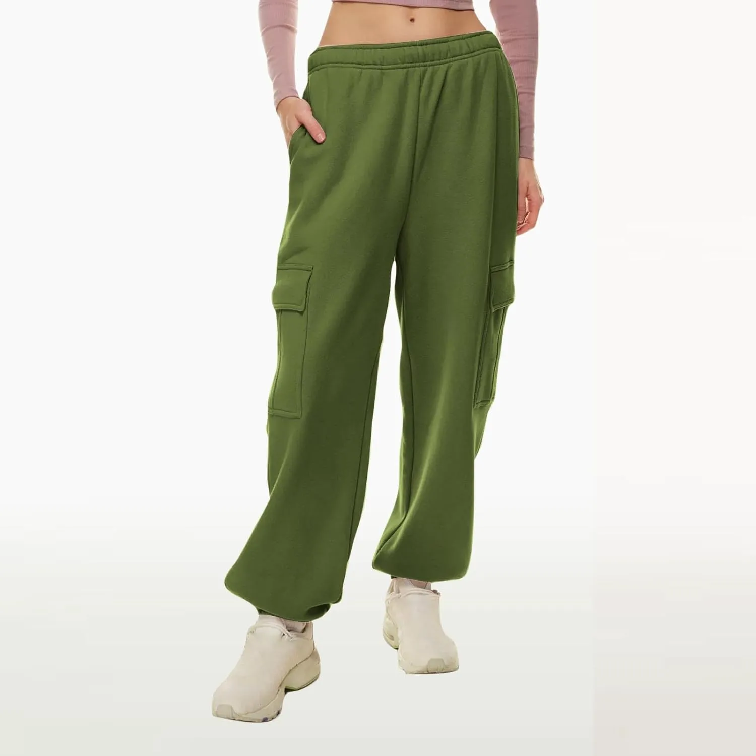 Sweatpants for Women-Womens Joggers with Pockets High Waist Lounge Trousers Baggy Cargo Pants for Yoga Workout Running