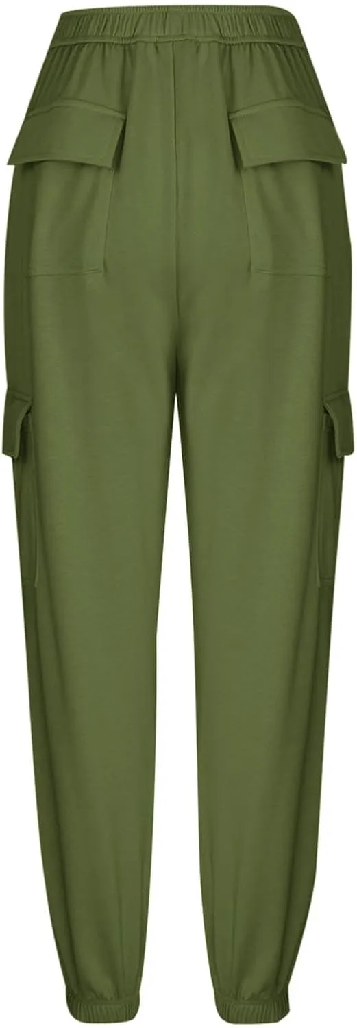 Sweatpants for Women-Womens Joggers with Pockets High Waist Lounge Trousers Baggy Cargo Pants for Yoga Workout Running