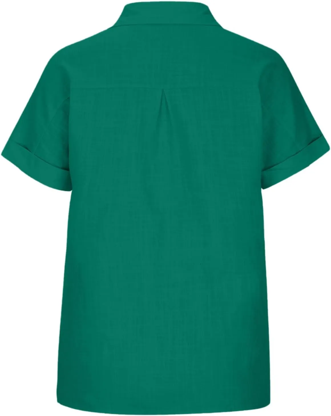 TANGNADE Oversized Linen Button Down Women Short Sleeve Shirts Collared Plus Size Boyfriend Loose Blouse with Front Pocket