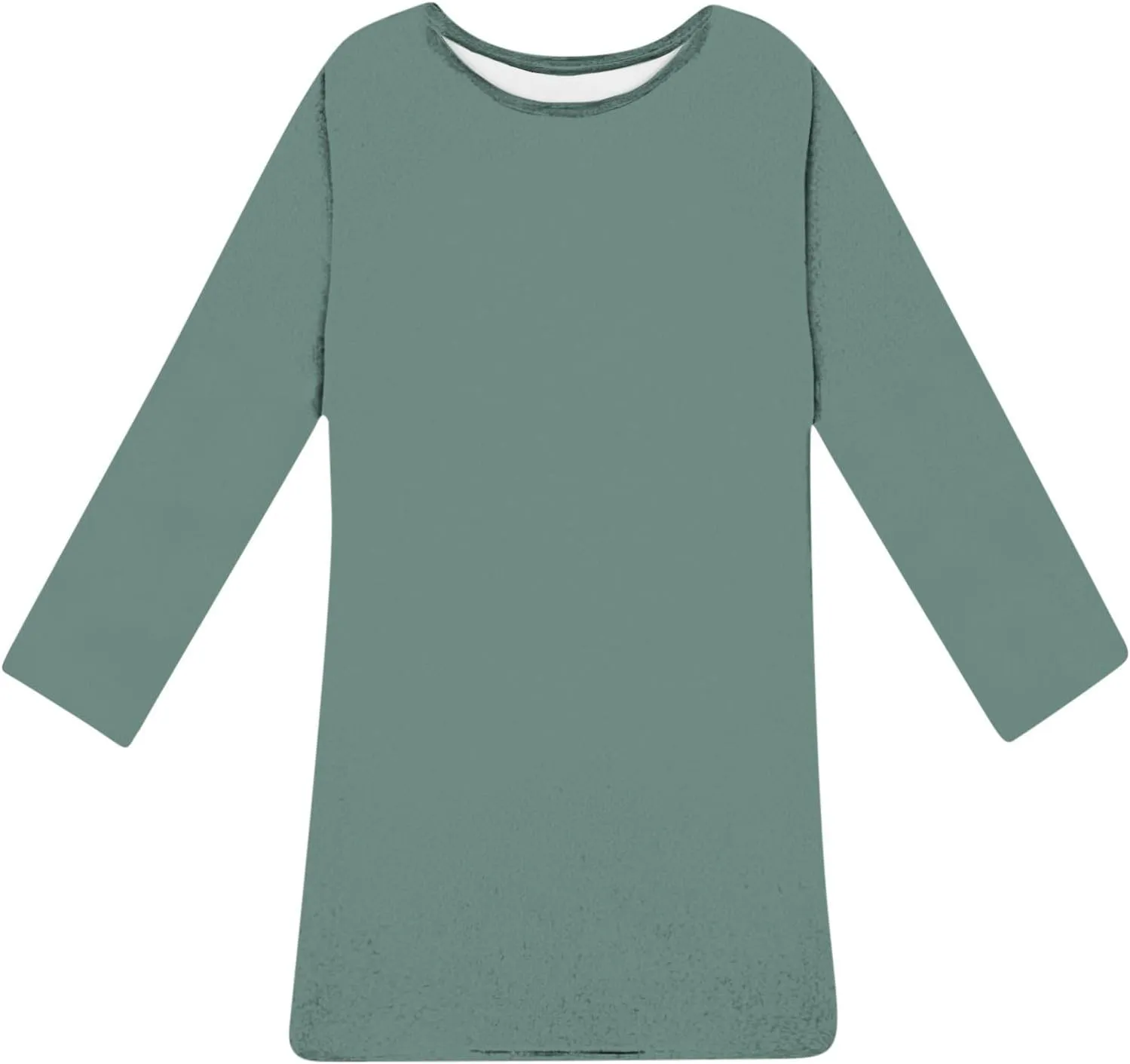 TANGNADE Womens Plus Size Nightgowns Sleep Shirts Long Sleeve House Dress Soft Lightweight Nightshirt Loose Fit Sleepdress