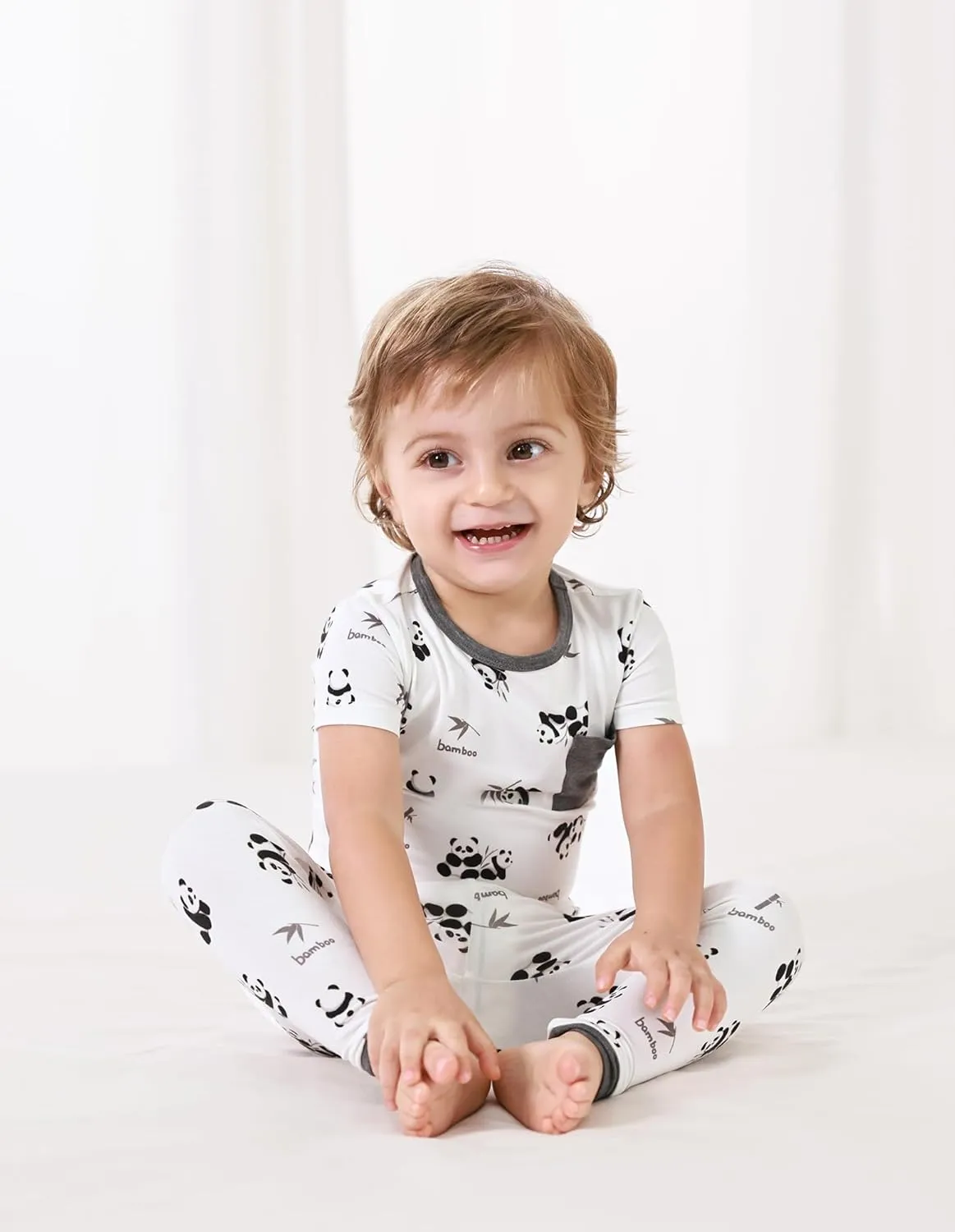 Toddler Printed Pajamas Boys Girls Sleepwear Little Kids Short Sleeve Top and Pants 2 Piece Pjs 2-8Y