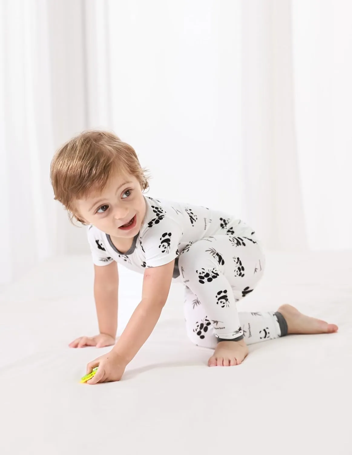 Toddler Printed Pajamas Boys Girls Sleepwear Little Kids Short Sleeve Top and Pants 2 Piece Pjs 2-8Y