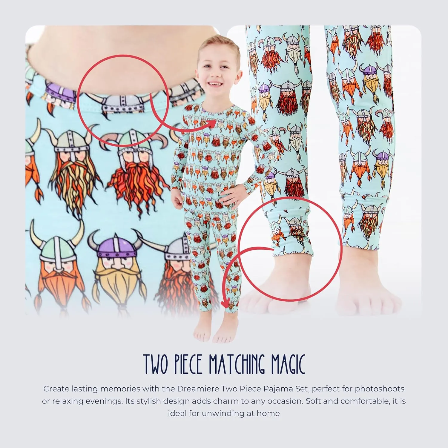Two Piece Pajama Set | Boys-Girls | Toddler Sleepwear | Matching Family Pajama | Lightweight, Comfortable for Skin