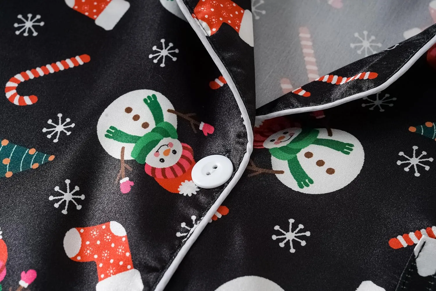 Unisex Kids Boys and Girls Pajama Sets Winter Long Sleeve Long Pants 2pcs Silky Sleepwear Button Down Loungewear